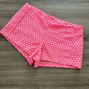 Lilly Pulitzer LIZA hot pink and yellow Geometric Shorts